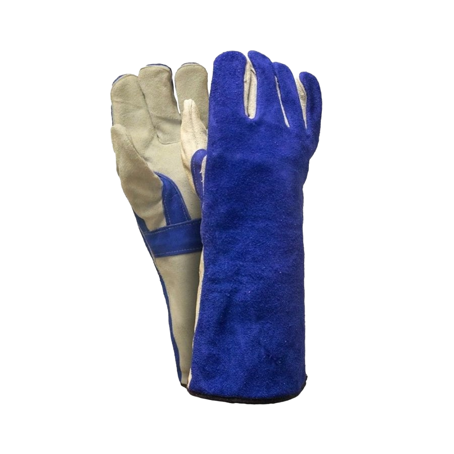 GUANTE SOLDADOR AZUL 16"