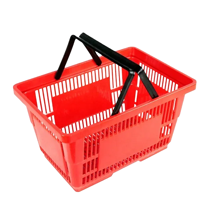CANASTA MERCADO PLASTICA ROJA